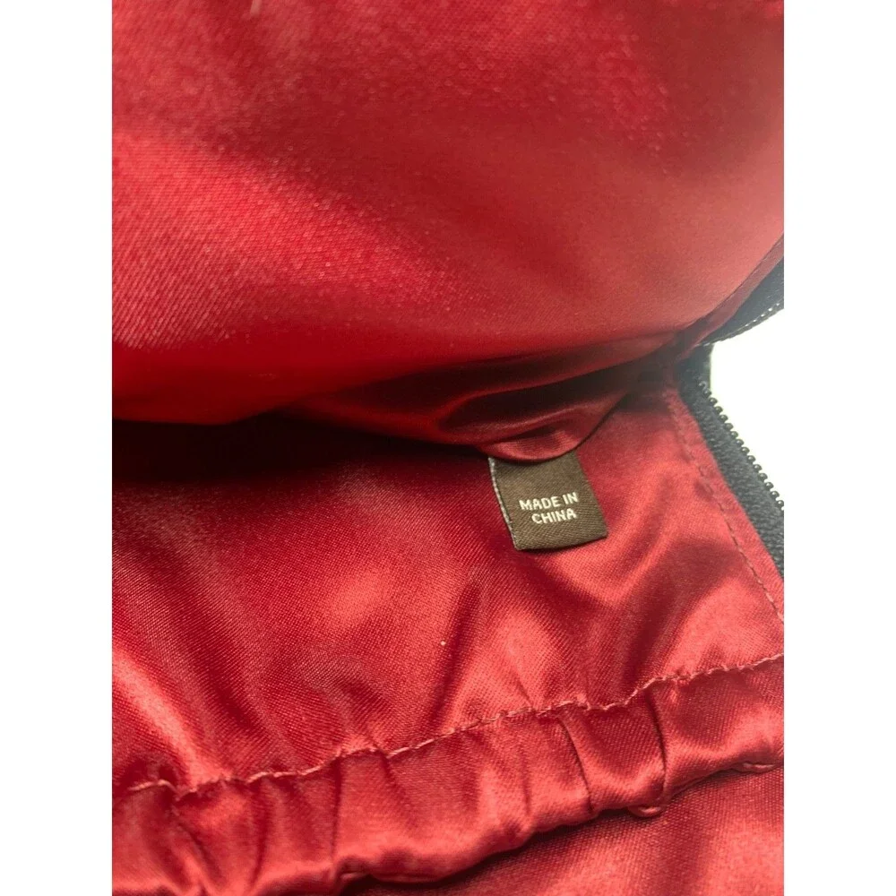 Coach Poppy Tartan Plaid Red Black Sparkle Tablet Case Zip Clutch Pockets